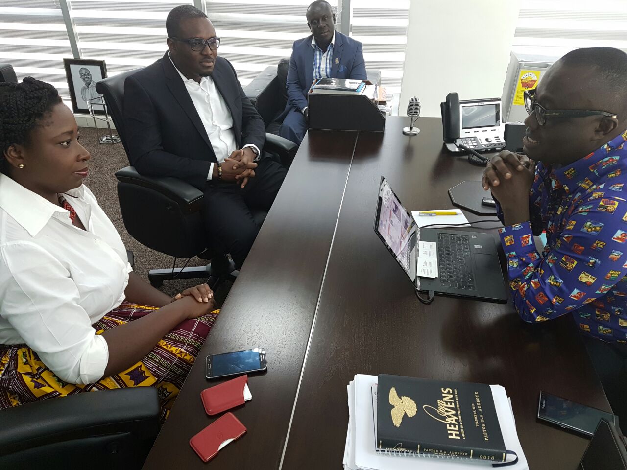 GGBL Corporate Relations Director pays courtesy call on EIB Network — Kasapa102.5FM